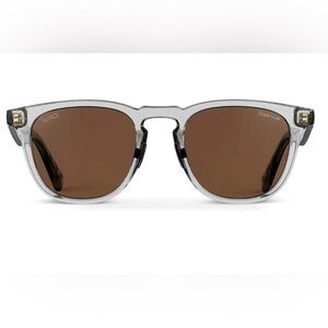 WMP Eyewear: Wyndham Crystal Ice Frame with Brown Lenses Sunglasses